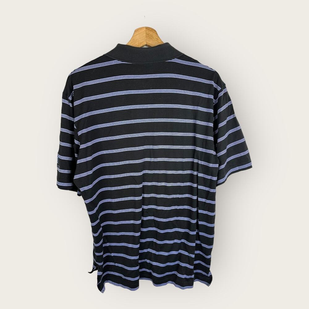 Polo Ralph Lauren Golf Mens size Medium Striped Short Sleeve Polo Shirt Blue - Picture 2 of 9